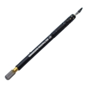 MICS Trapazoid 1.8mm - 2.75mm Tapered Spear Black (CVD) Diamond Knife, Angled Dop BlackGold Titanium J-Slot Bayyonet Handle Design, Blade has Laser Lines at 1.8mm, 2.2mm, 2.4mm, 2.75mm, is 0.17mm Thick 